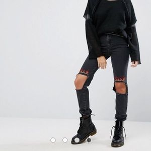 Ragged Priest Flame Jeans Size 24